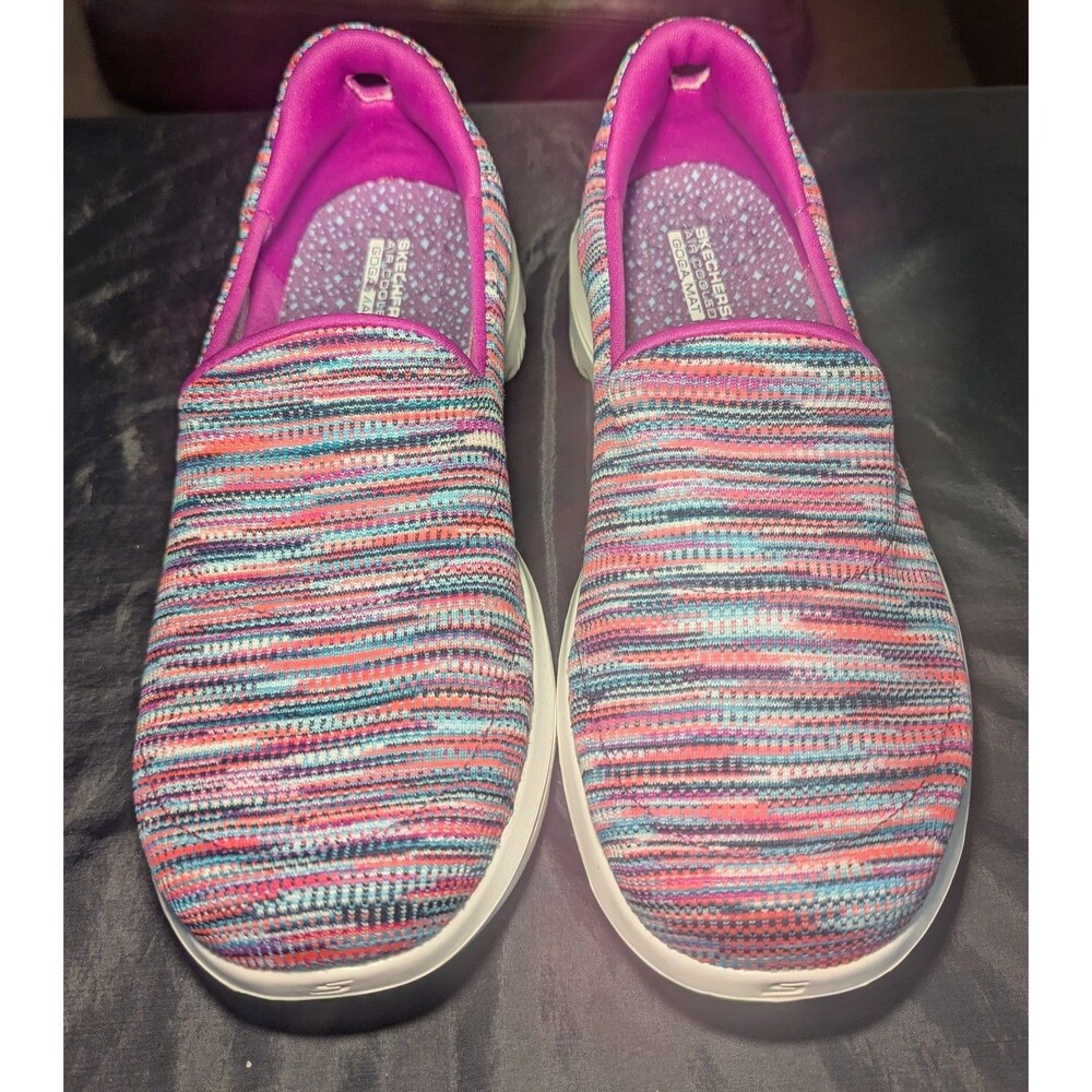 Skechers GoWalk Air Cooled Gogo Mat Slip On Trainers Multicoloured Sz 8.5